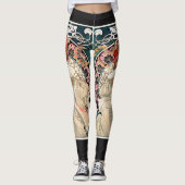 Alphonse Mucha Leggings (Vorderseite)