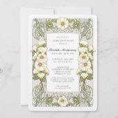 Alphonse Mucha Lilies Feier des Lebens Einladung (Vorderseite)