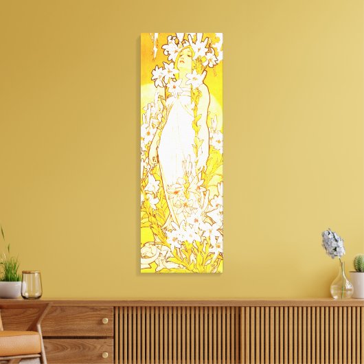 Alphonse Mucha Lily Leinwand Poster (Insitu (Wohnzimmer))