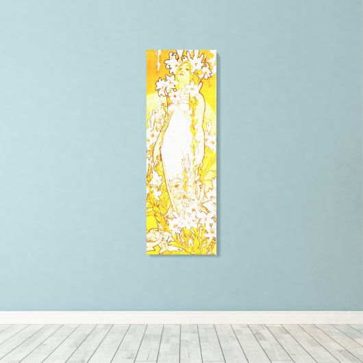 Alphonse Mucha Lily Leinwand Poster (Insitu (Holzboden))
