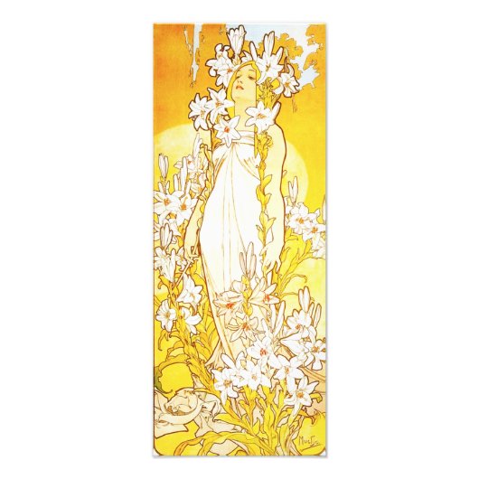 Alphonse Mucha Lily Print Fotodruck (Vorne)