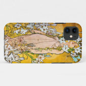Alphonse Mucha - Lily - weiße Grenze Case-Mate iPhone Hülle (Rückseite (Horizontal))