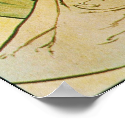 Alphonse Mucha. L'Iris/Iris, 1897 Poster (Ecke)