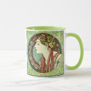 Alphonse Mucha Lorbeer-Tasse Tasse