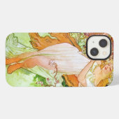 Alphonse Mucha Mädchen im Garten iPhone Hülle (Rückseite (Horizontal))