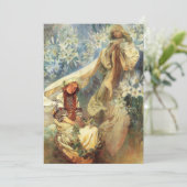 Alphonse Mucha Madonna der Lilien-Einladungen Einladung (Stehend Vorderseite)
