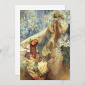 Alphonse Mucha Madonna der Lilien-Einladungen Einladung (Vorne/Hinten)