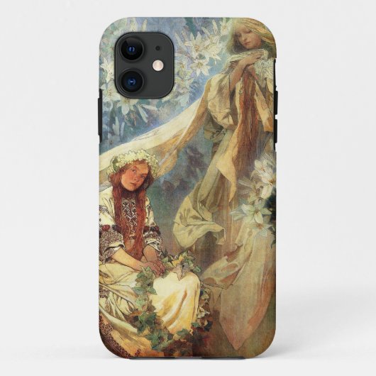 Alphonse Mucha Madonna des Lilien iPhone 5 Falles Case-Mate iPhone Hülle (Rückseite)