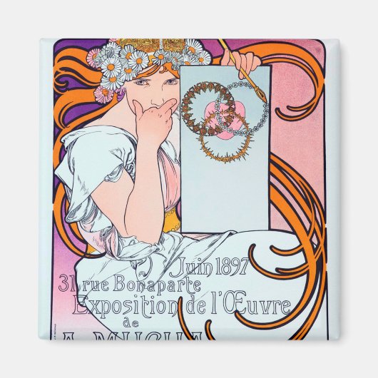 Alphonse Mucha Magnet (Vorne)