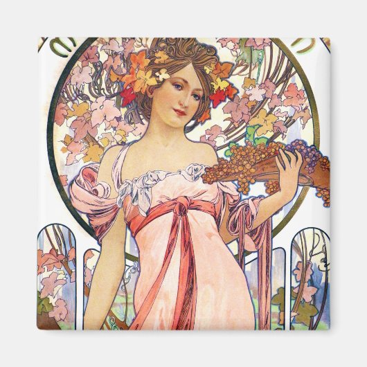 Alphonse Mucha Magnet (Vorne)