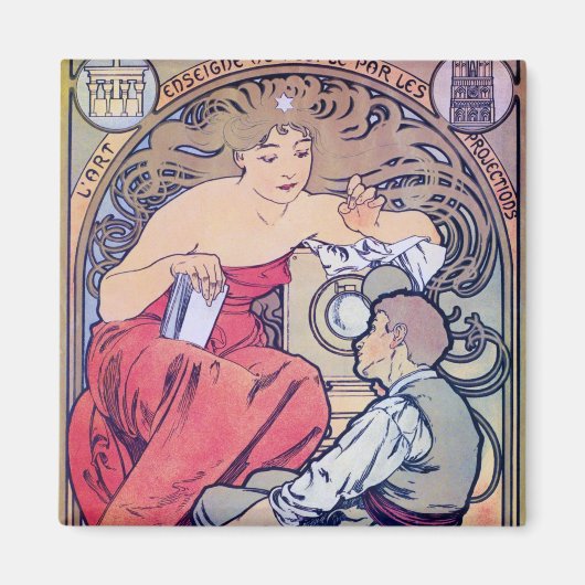 Alphonse Mucha Magnet (Vorne)