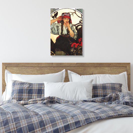 Alphonse Mucha Mährische Leinwand Poster (Insitu (Schlafzimmer))