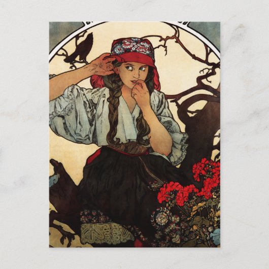 Alphonse Mucha Mährischer Lehrerchor Postcard Postkarte (Vorderseite)