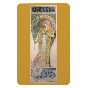 Alphonse Mucha Malerei Magnet