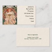 Alphonse Mucha Malerei Visitenkarte (Vorne/Hinten)