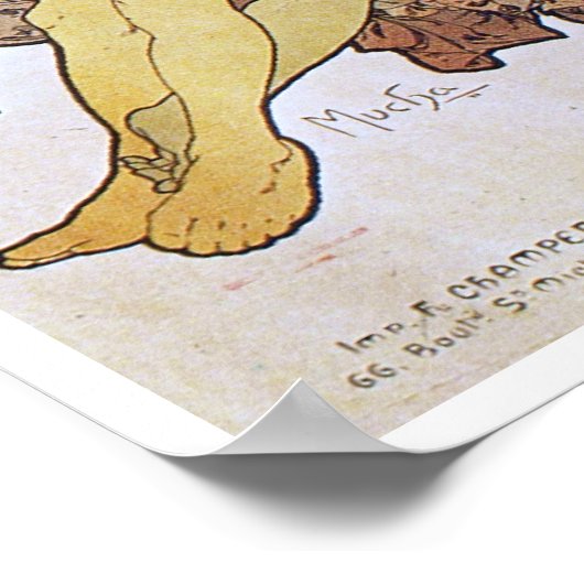 Alphonse Mucha. Medee, 1898 Poster (Ecke)