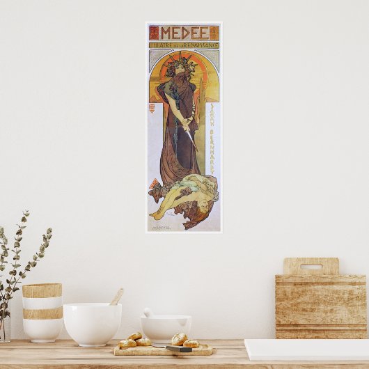 Alphonse Mucha. Medee, 1898 Poster (Küche)