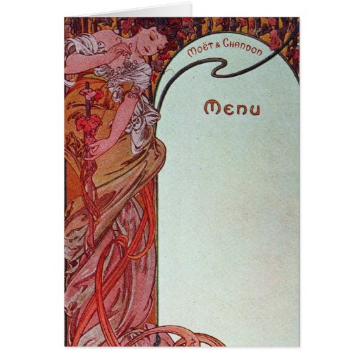 Alphonse Mucha Menü (Vorne)
