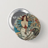 Alphonse Mucha ~ Monaco Monte Carlo Button (Vorne & Hinten)