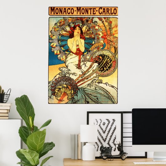 Alphonse Mucha - Monaco Monte Carlo Poster (Heimbüro)