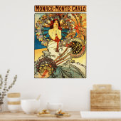 Alphonse Mucha - Monaco Monte Carlo Poster (Küche)