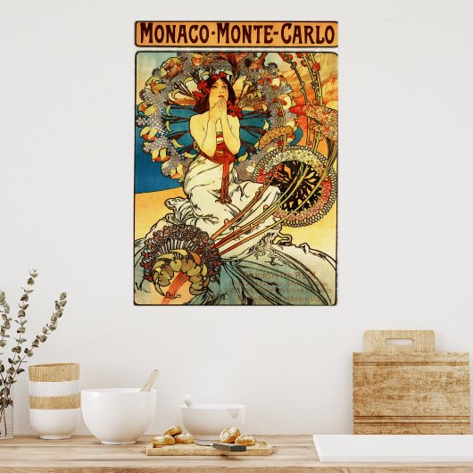 Alphonse Mucha - Monaco Monte Carlo Poster (Küche)