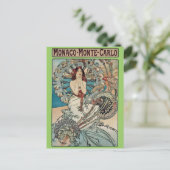 Alphonse Mucha ~ Monaco Monte Carlo Postkarte (Stehend Vorderseite)