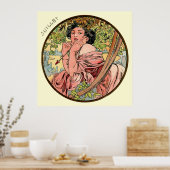Alphonse Mucha Monat Juli Poster (Küche)