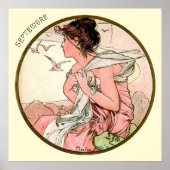 Alphonse Mucha Monat September Poster (Vorne)