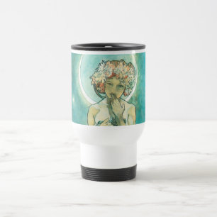 Alphonse Mucha Mondlicht Clair De Lune Art Nouveau Reisebecher
