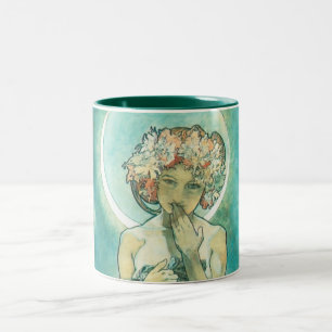 Alphonse Mucha Mondlicht Clair De Lune Art Nouveau Zweifarbige Tasse