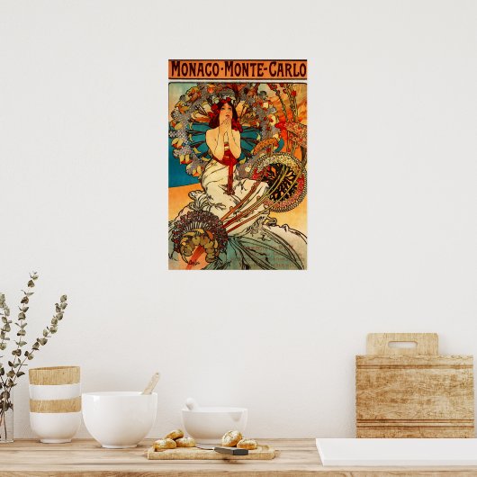 Alphonse Mucha Monte Carlo Poster (Küche)