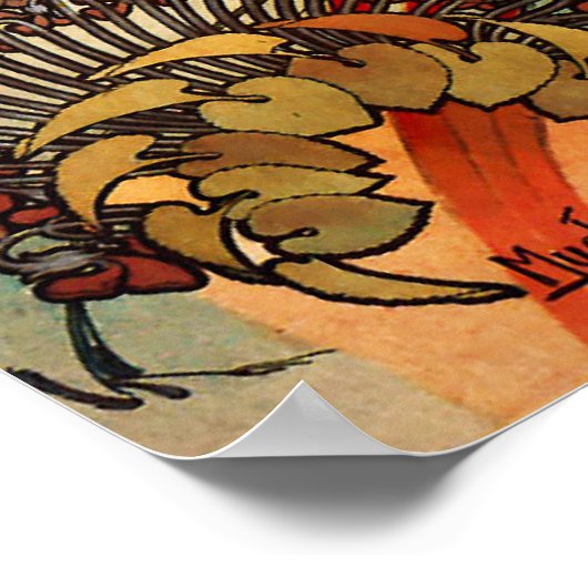 Alphonse Mucha Monte Carlo Poster (Ecke)