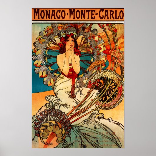 Alphonse Mucha Monte Carlo Poster (Vorne)