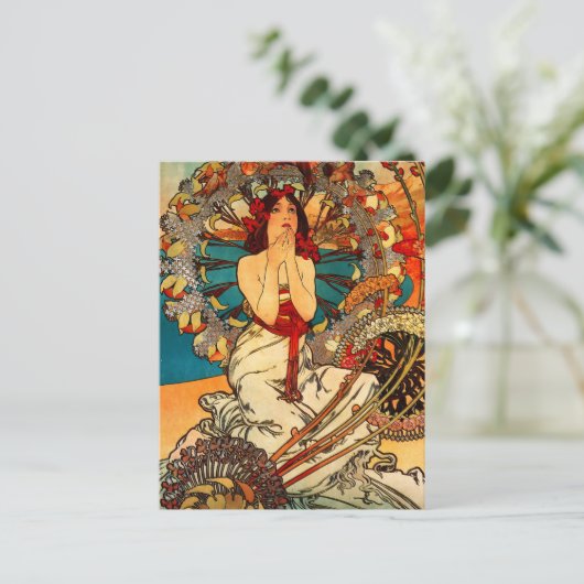 Alphonse Mucha Monte Carlo Postkarte (Stehend Vorderseite)