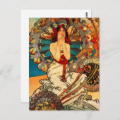 Alphonse Mucha Monte Carlo Postkarte (Vorne/Hinten)