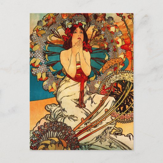 Alphonse Mucha Monte Carlo Postkarte (Vorderseite)