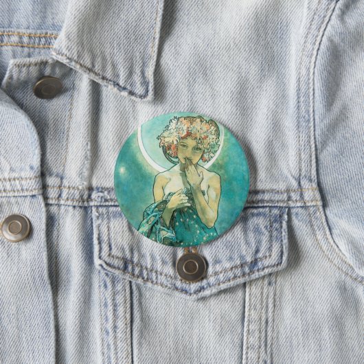 Alphonse Mucha Moonlight Clair De Lune Art Nouveau Button (Beispiel)