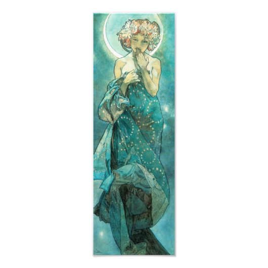 Alphonse Mucha Moonlight Clair De Lune Art Nouveau Fotodruck (Vorne)