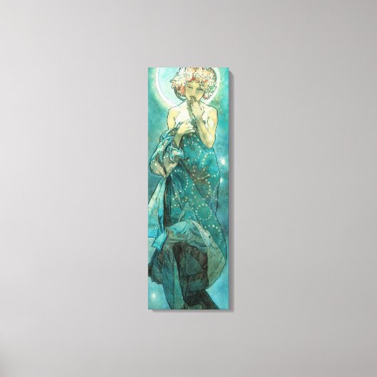 Alphonse Mucha Moonlight Clair De Lune Art Nouveau Leinwanddruck (Vorderseite)