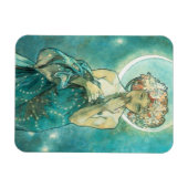 Alphonse Mucha Moonlight Clair De Lune Art Nouveau Magnet (Horizontal)
