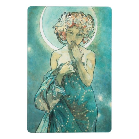 Alphonse Mucha Moonlight Clair De Lune Art Nouveau Mini Klemmbrett (Rückseite)