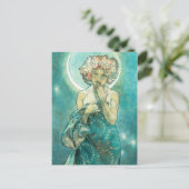 Alphonse Mucha Moonlight Clair De Lune Art Nouveau Postkarte (Stehend Vorderseite)