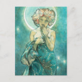 Alphonse Mucha Moonlight Clair De Lune Art Nouveau Postkarte (Vorderseite)