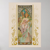 Alphonse Mucha - Morgenaufwachen Poster (Vorne)