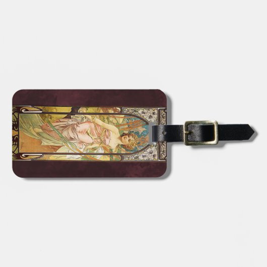 Alphonse Mucha, Morgenerwachen Gepäckanhänger (Vorderseite horizontal)