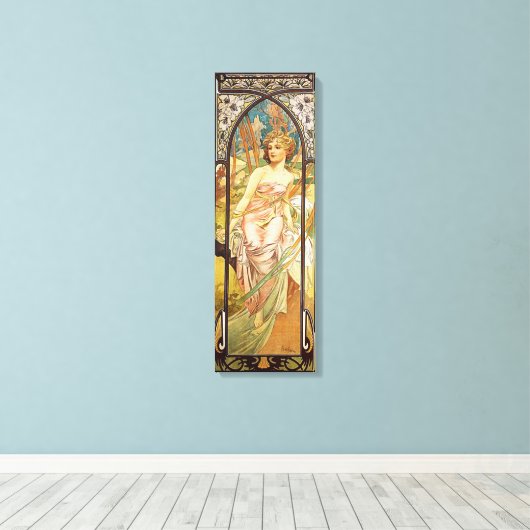 Alphonse Mucha, Morgenerwachen Leinwanddruck (Insitu (Holzboden))
