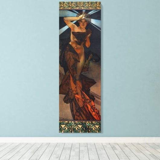 Alphonse Mucha Morning Star Leinwand Poster (Insitu (Holzboden))
