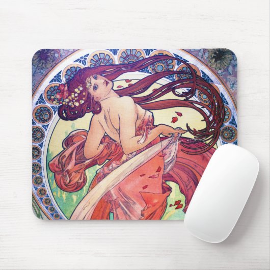 Alphonse Mucha Mousepad (Mit Mouse)