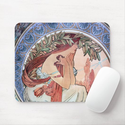 Alphonse Mucha Mousepad (Mit Mouse)